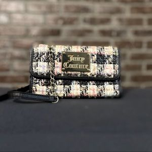 100% AUTHENTIC GENUINE Juicy Couture Coated Tweed Crossbody Bag